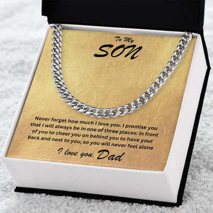 Son- One of three places-Cuban Link Chain - Essential Home Zone Essential Home Zone Jewelry Son- One of three places-Cuban Link Chain