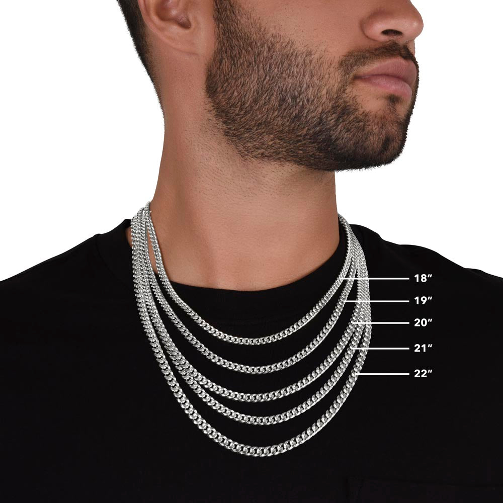 Son- Always be safe-Cuban Link Chain - Essential Home Zone Essential Home Zone Jewelry Son- Always be safe-Cuban Link Chain