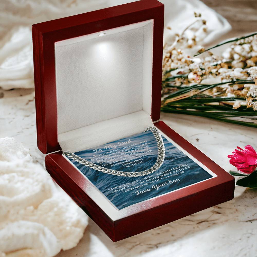 Dad-Cuban Link Chain with a Message Card 6