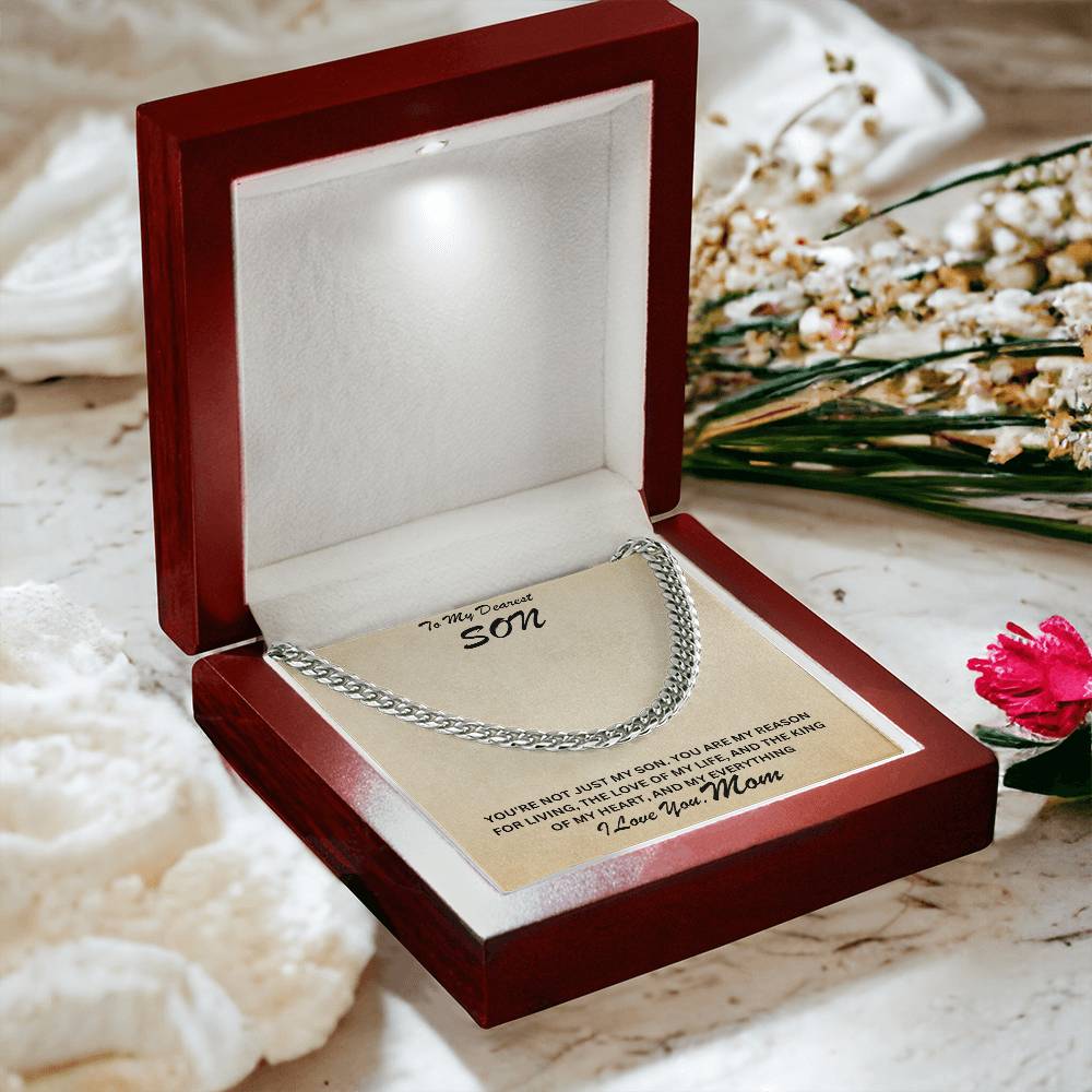 Son- My reason for living-Cuban Link Chain - Essential Home Zone Essential Home Zone Stainless Steel / Standard Box Jewelry Son- My reason for living-Cuban Link Chain