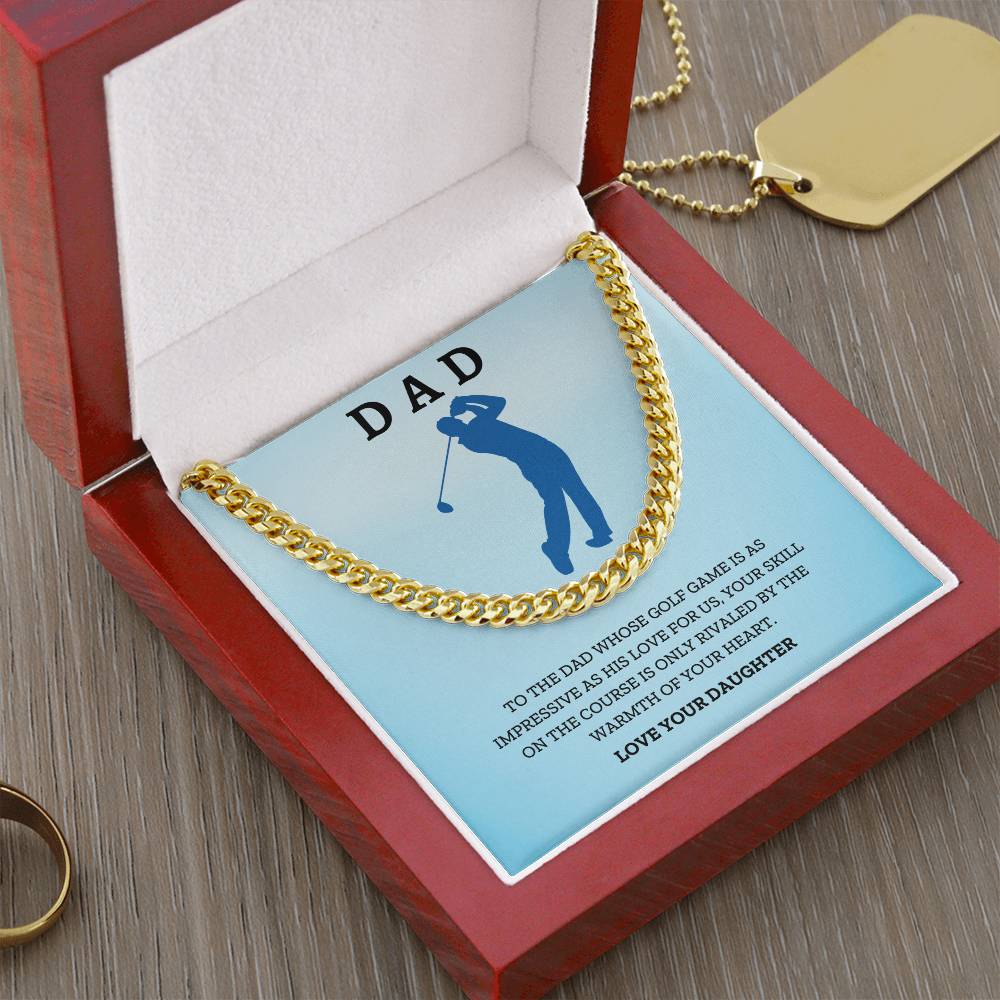 Dad- His love for us-Cuban Link Chain - Essential Home Zone Essential Home Zone 14K Yellow Gold Finish / Luxury Box Jewelry Dad- His love for us-Cuban Link Chain