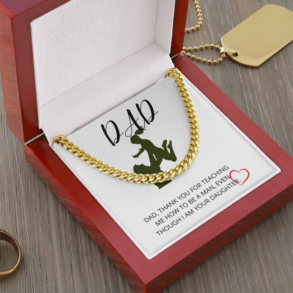 Dad- I’m your daughter-Cuban Link Chain - Essential Home Zone Essential Home Zone 14K Yellow Gold Finish / Luxury Box Jewelry Dad- I’m your daughter-Cuban Link Chain