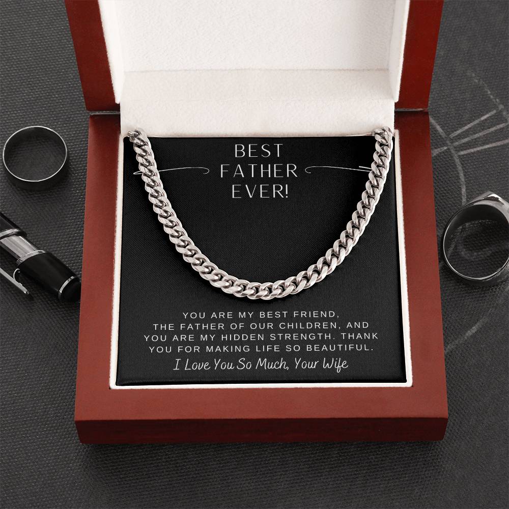 Dad- Making life so beautiful-Cuban Link Chain - Essential Home Zone Essential Home Zone Stainless Steel / Luxury Box Jewelry Dad- Making life so beautiful-Cuban Link Chain