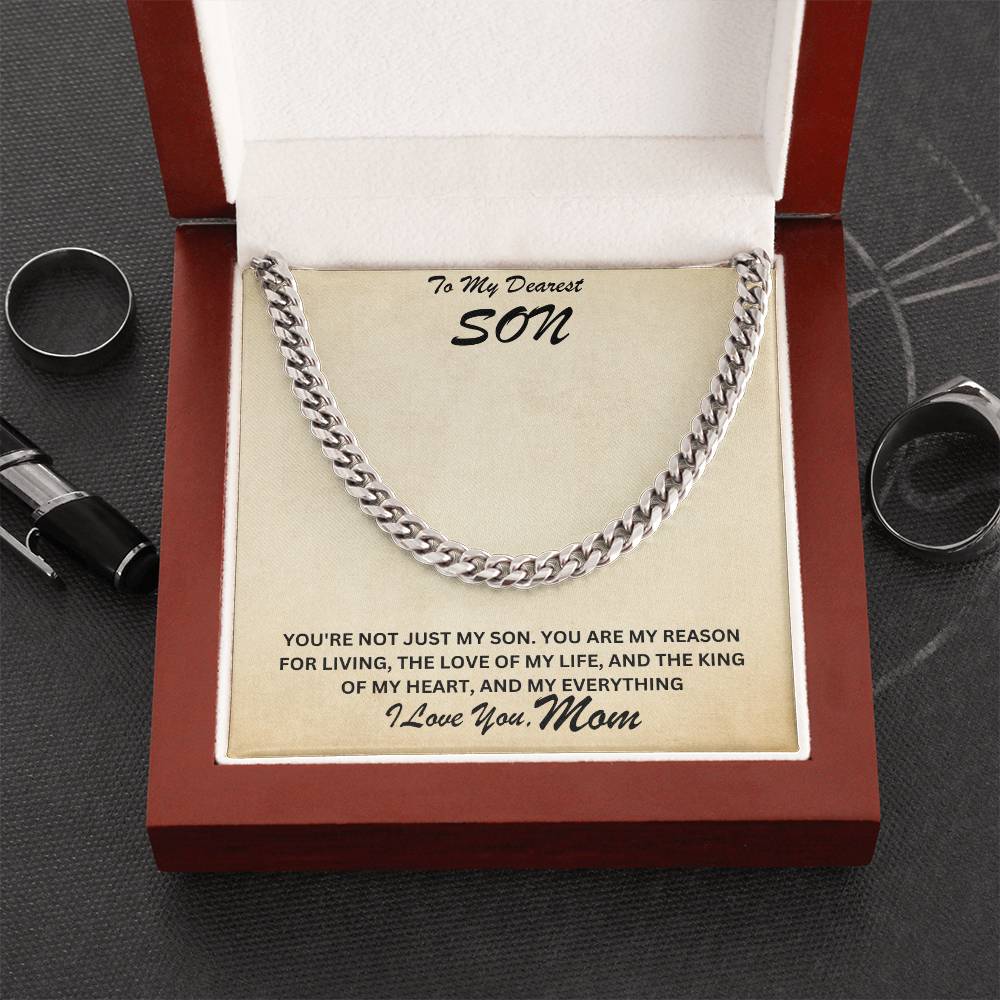 Son- My reason for living-Cuban Link Chain - Essential Home Zone Essential Home Zone Stainless Steel / Luxury Box Jewelry Son- My reason for living-Cuban Link Chain