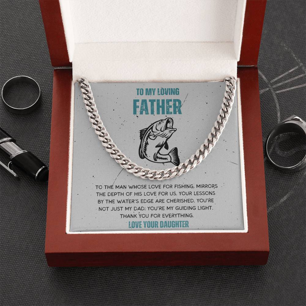 Dad-Cuban Link Chain with a Message Card 45
