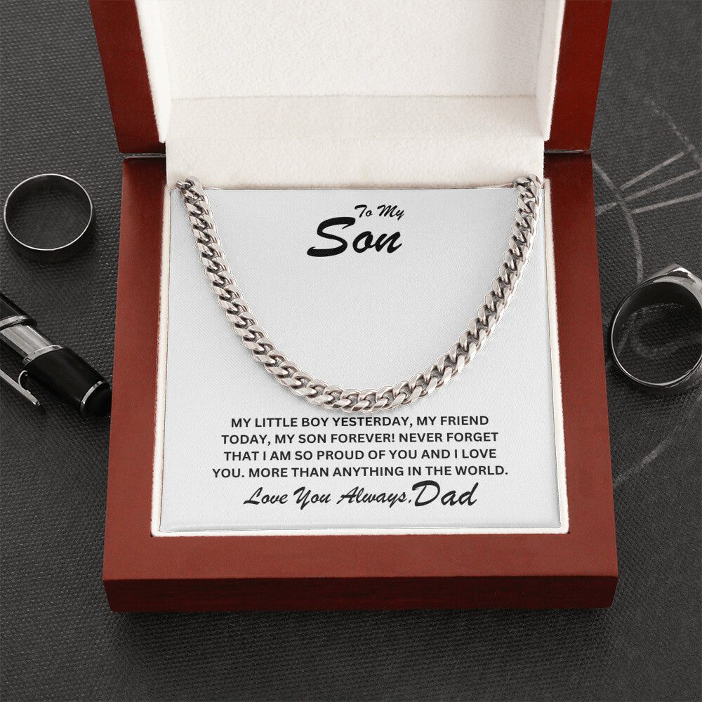 Son- My little boy -Cuban Link Chain - Essential Home Zone Essential Home Zone Stainless Steel / Luxury Box Jewelry Son- My little boy -Cuban Link Chain