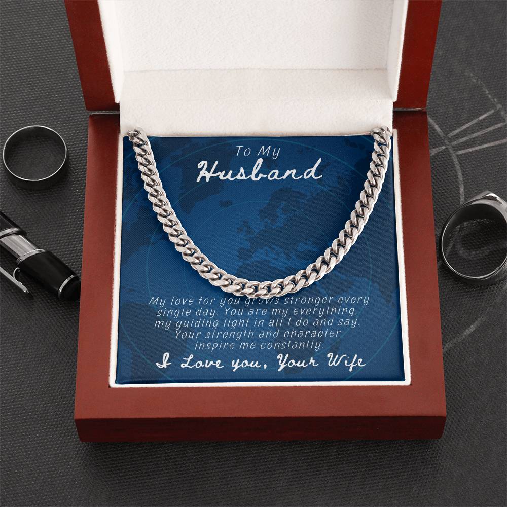 Husband- You are my everything-Cuban Link Chain - Essential Home Zone Essential Home Zone Stainless Steel / Luxury Box Jewelry Husband- You are my everything-Cuban Link Chain