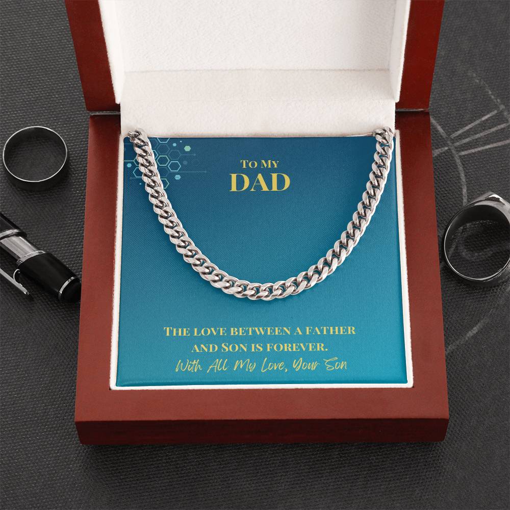 Dad- Love between a father-Cuban Link Chain - Essential Home Zone Essential Home Zone Stainless Steel / Luxury Box Jewelry Dad- Love between a father-Cuban Link Chain