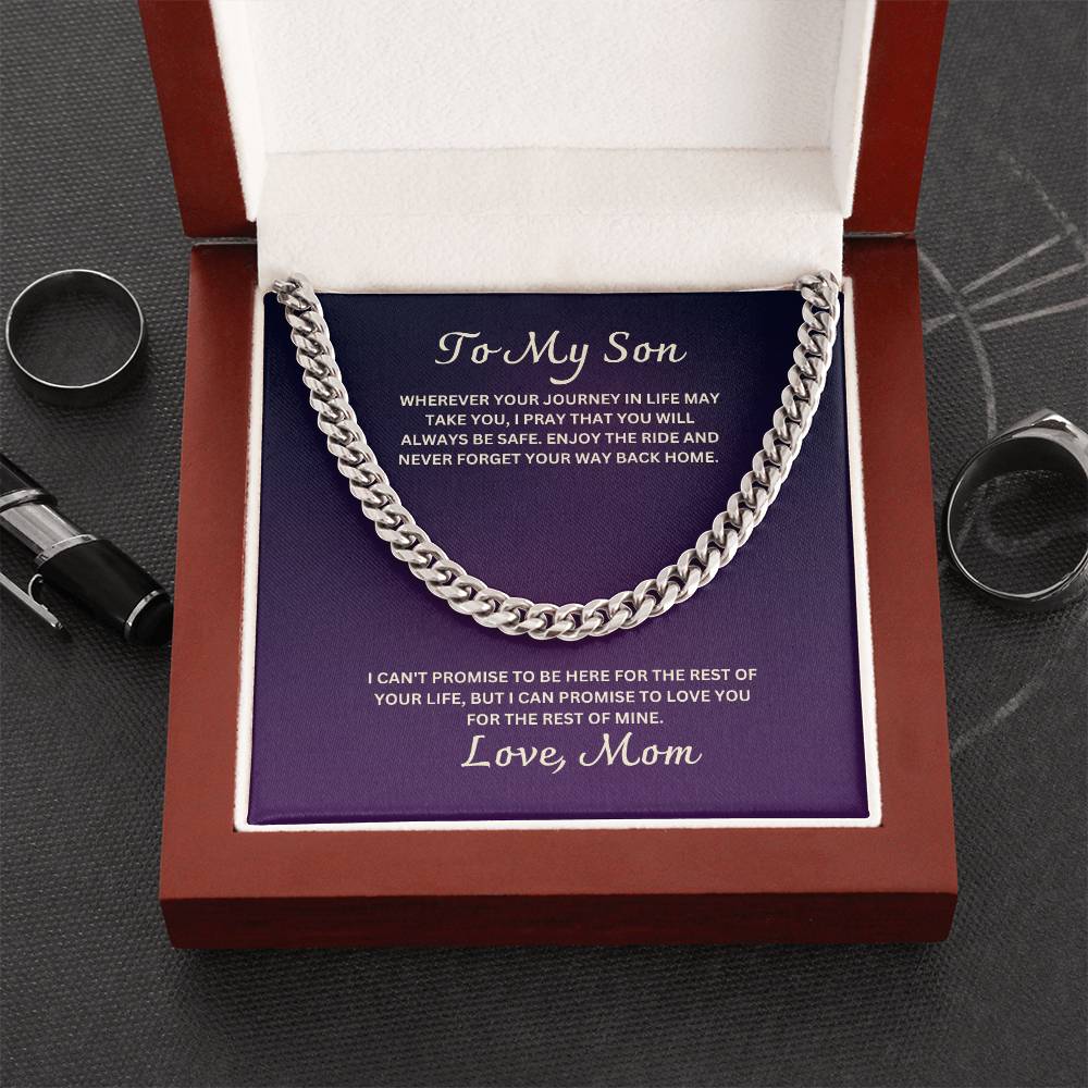 Son- Enjoy the ride-Cuban Link Chain - Essential Home Zone Essential Home Zone Stainless Steel / Luxury Box Jewelry Son- Enjoy the ride-Cuban Link Chain