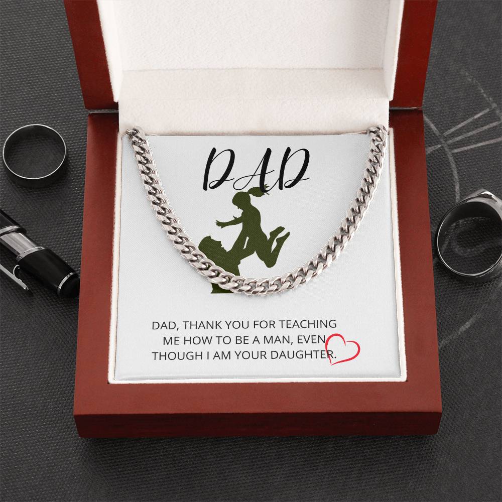 Dad- I’m your daughter-Cuban Link Chain - Essential Home Zone Essential Home Zone Stainless Steel / Luxury Box Jewelry Dad- I’m your daughter-Cuban Link Chain