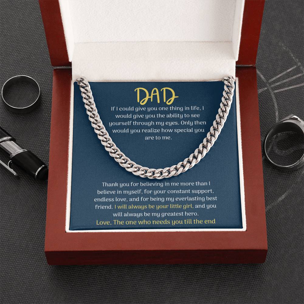 Dad- Give you one thing in life-Cuban Link Chain - Essential Home Zone Essential Home Zone Stainless Steel / Luxury Box Jewelry Dad- Give you one thing in life-Cuban Link Chain