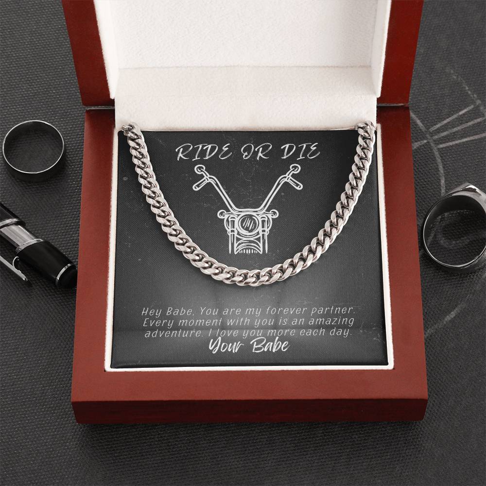 Ride Or Die-Husband-Cuban Link Chain 91