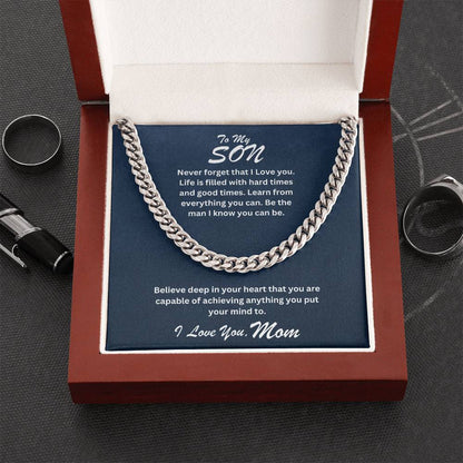 Son- Capable of achieving-Cuban Link Chain - Essential Home Zone Essential Home Zone Stainless Steel / Luxury Box Jewelry Son- Capable of achieving-Cuban Link Chain