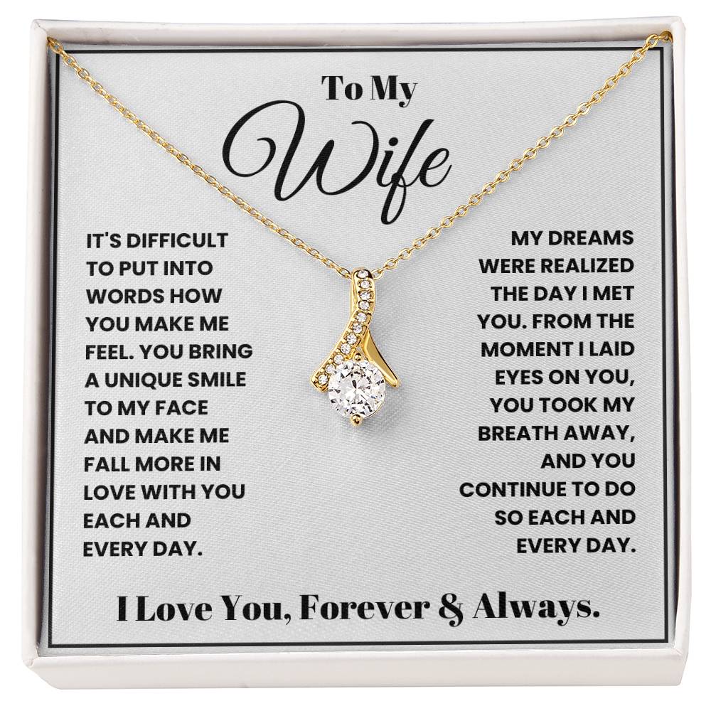 Wife-You took my breath away- Alluring Beauty necklace - Essential Home Zone Essential Home Zone Jewelry Wife-You took my breath away- Alluring Beauty necklace