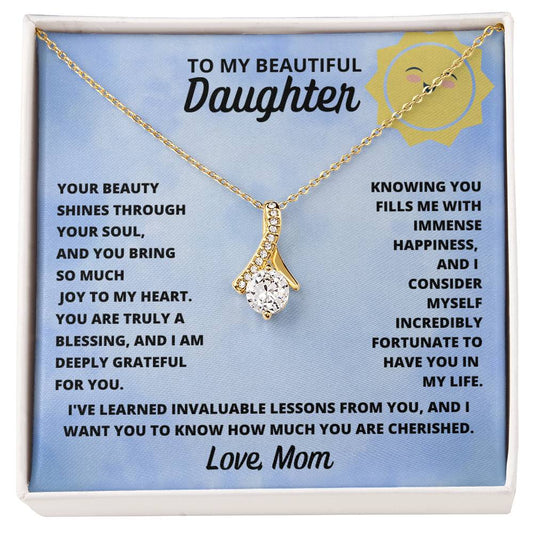 Daughter- Your beauty shines through-Alluring Beauty Necklace - Essential Home Zone Essential Home Zone Jewelry Daughter- Your beauty shines through-Alluring Beauty Necklace