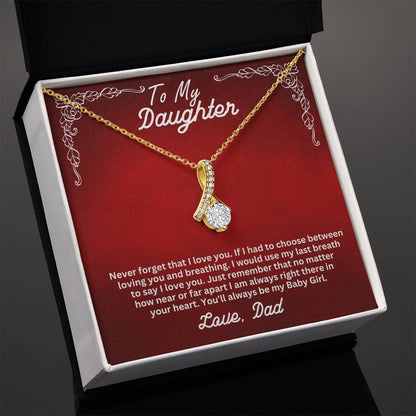 Daughter- My last breath-Alluring Beauty Necklace - Essential Home Zone Essential Home Zone 18K Yellow Gold Finish / Standard Box Jewelry Daughter- My last breath-Alluring Beauty Necklace