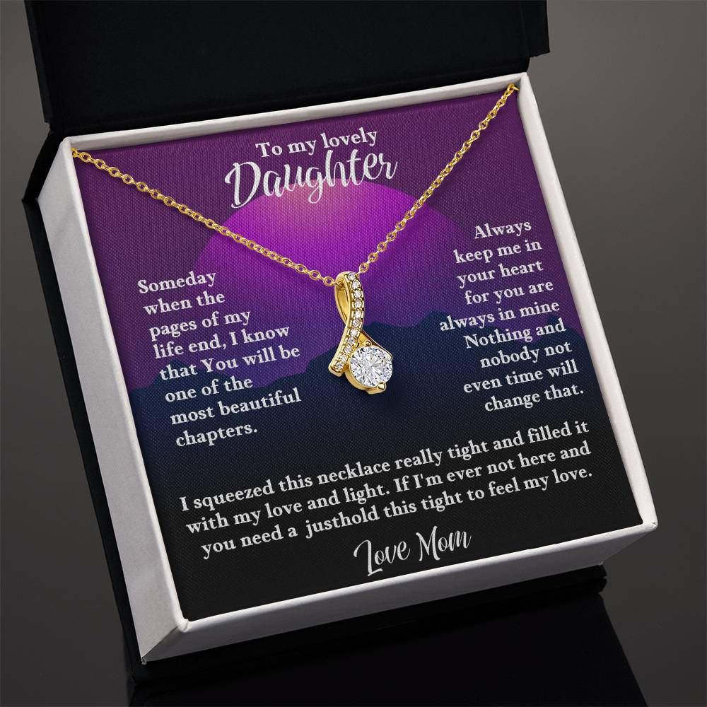 Daughter- the most beautiful chapters-Alluring Beauty Necklace - Essential Home Zone Essential Home Zone 18K Yellow Gold Finish / Standard Box Jewelry Daughter- the most beautiful chapters-Alluring Beauty Necklace