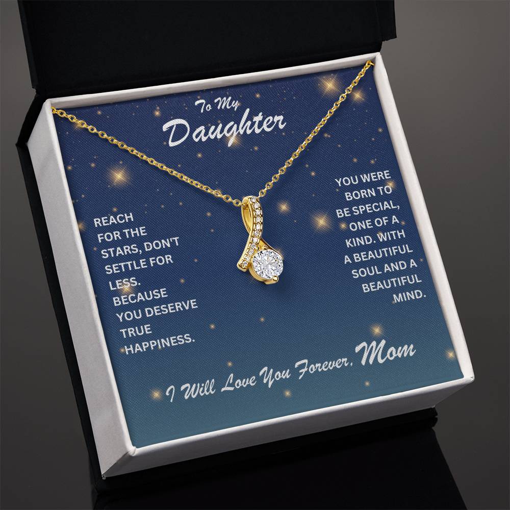 Daughter- Reach for the stars -Alluring Beauty Necklace - Essential Home Zone Essential Home Zone 18K Yellow Gold Finish / Standard Box Jewelry Daughter- Reach for the stars -Alluring Beauty Necklace