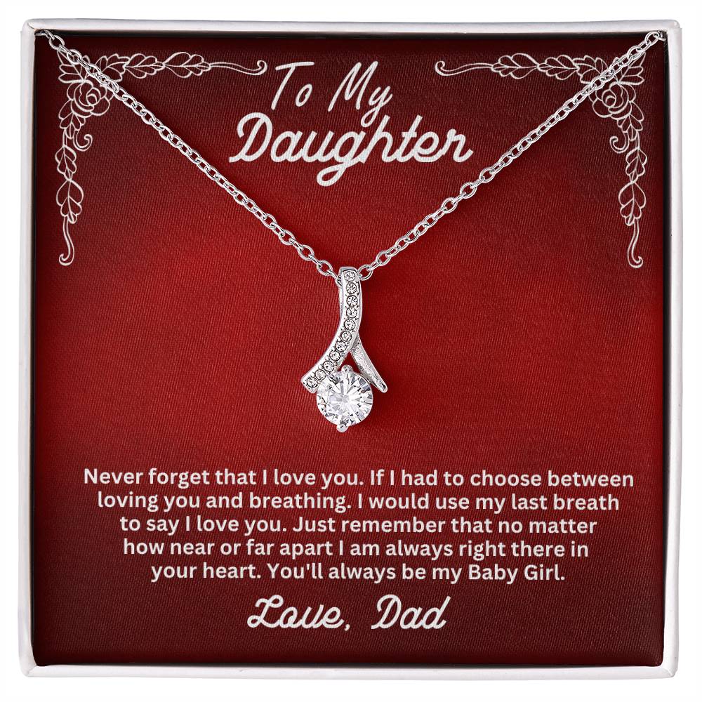 Daughter- My last breath-Alluring Beauty Necklace - Essential Home Zone Essential Home Zone Jewelry Daughter- My last breath-Alluring Beauty Necklace