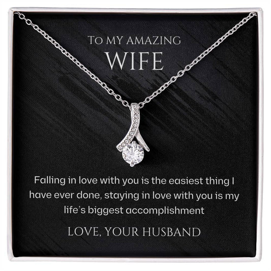 Wife-My biggest accomplishment-Alluring Beauty necklace - Essential Home Zone Essential Home Zone Jewelry Wife-My biggest accomplishment-Alluring Beauty necklace