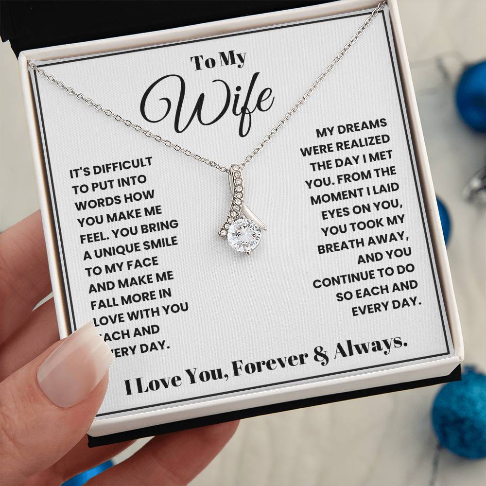 Wife-You took my breath away- Alluring Beauty necklace - Essential Home Zone Essential Home Zone Jewelry Wife-You took my breath away- Alluring Beauty necklace