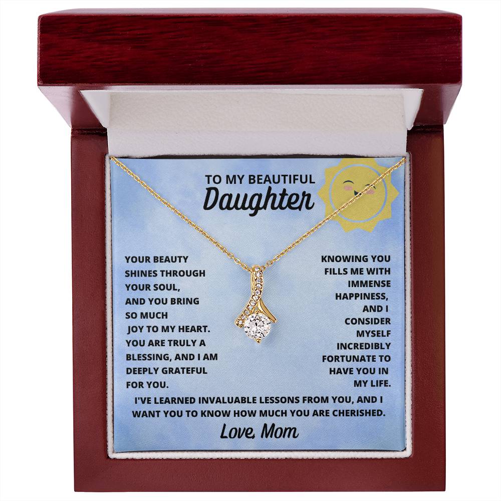 Daughter- Your beauty shines through-Alluring Beauty Necklace - Essential Home Zone Essential Home Zone Jewelry Daughter- Your beauty shines through-Alluring Beauty Necklace