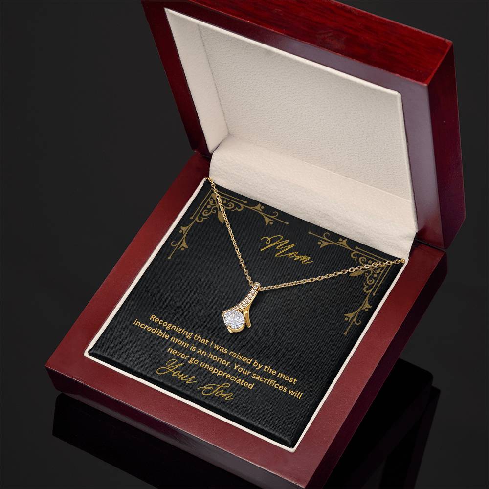 Mom-Most incredible mom-Alluring Beauty necklace - Essential Home Zone Essential Home Zone 18K Yellow Gold Finish / Luxury Box Jewelry Mom-Most incredible mom-Alluring Beauty necklace