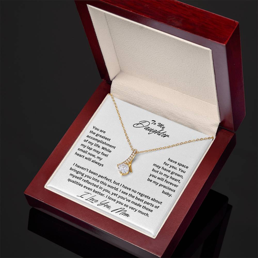 Daughter- My precious baby -Alluring Beauty Necklace - Essential Home Zone Essential Home Zone 18K Yellow Gold Finish / Luxury Box Jewelry Daughter- My precious baby -Alluring Beauty Necklace