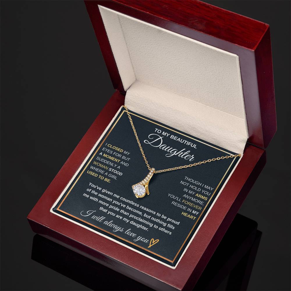 Daughter- Suddenly a woman -Alluring Beauty Necklace - Essential Home Zone Essential Home Zone 18K Yellow Gold Finish / Luxury Box Jewelry Daughter- Suddenly a woman -Alluring Beauty Necklace