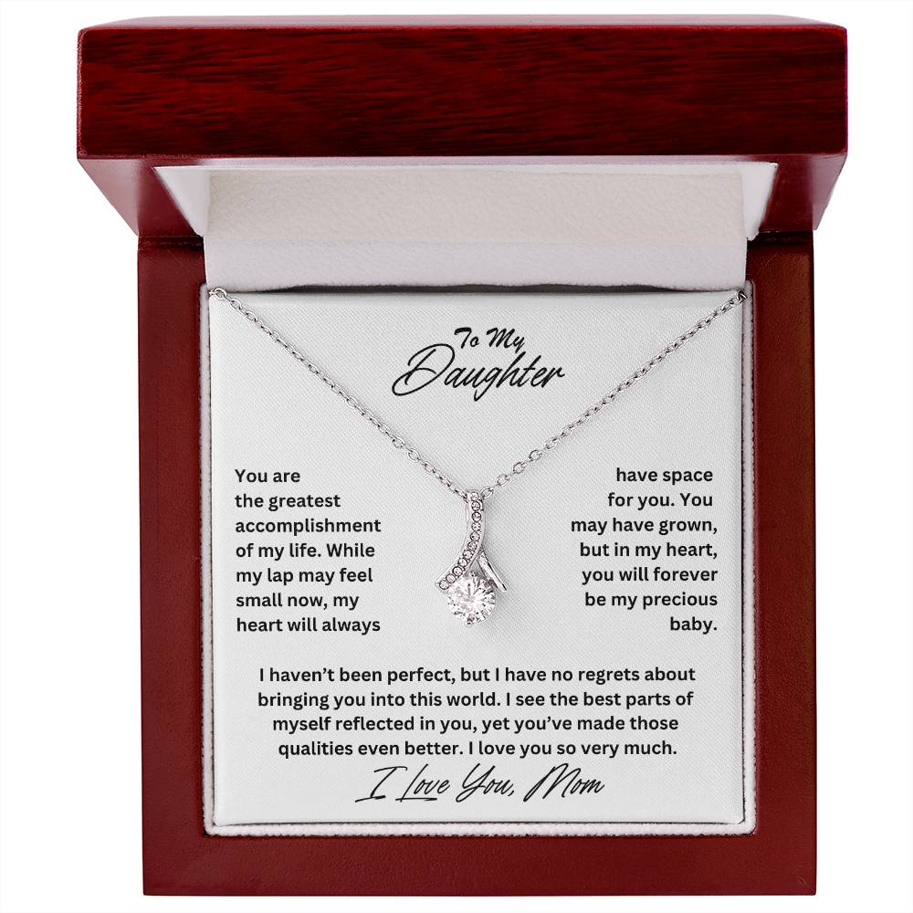 Daughter- My precious baby -Alluring Beauty Necklace - Essential Home Zone Essential Home Zone White Gold Finish / Luxury Box Jewelry Daughter- My precious baby -Alluring Beauty Necklace