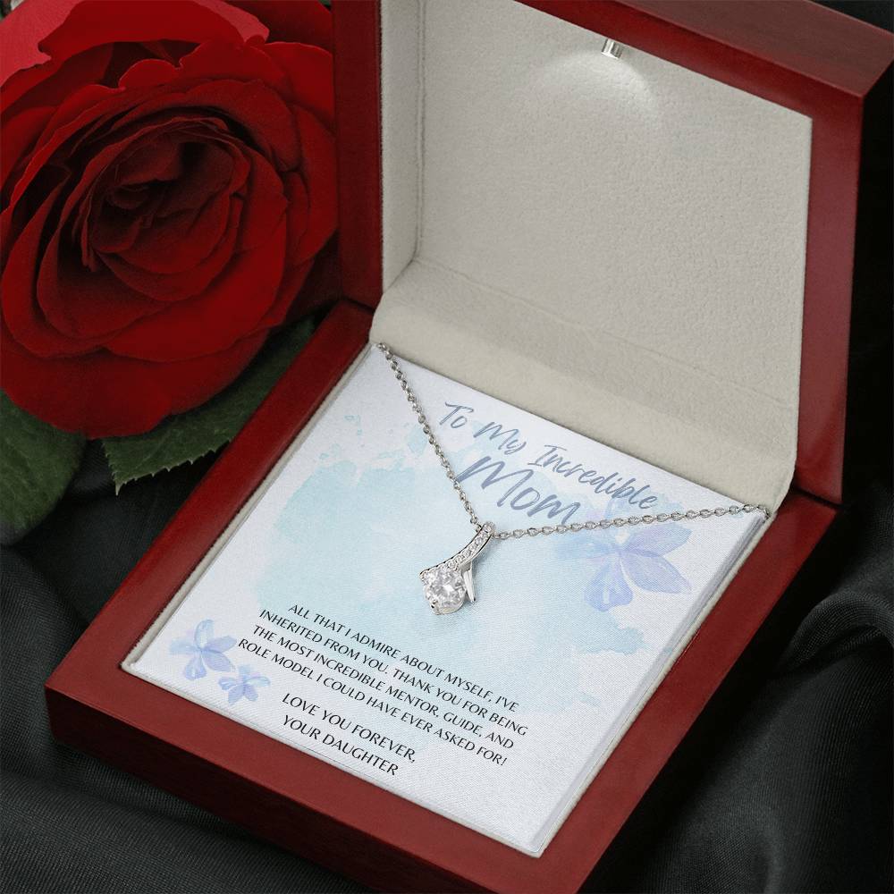 Mom-I’ve inherited from you- Alluring Beauty necklace - Essential Home Zone Essential Home Zone White Gold Finish / Luxury Box Jewelry Mom-I’ve inherited from you- Alluring Beauty necklace