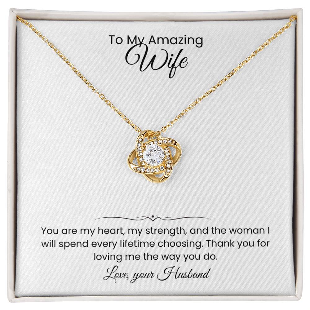 Wife- Love Knot Necklace – Eternal Love (174)
