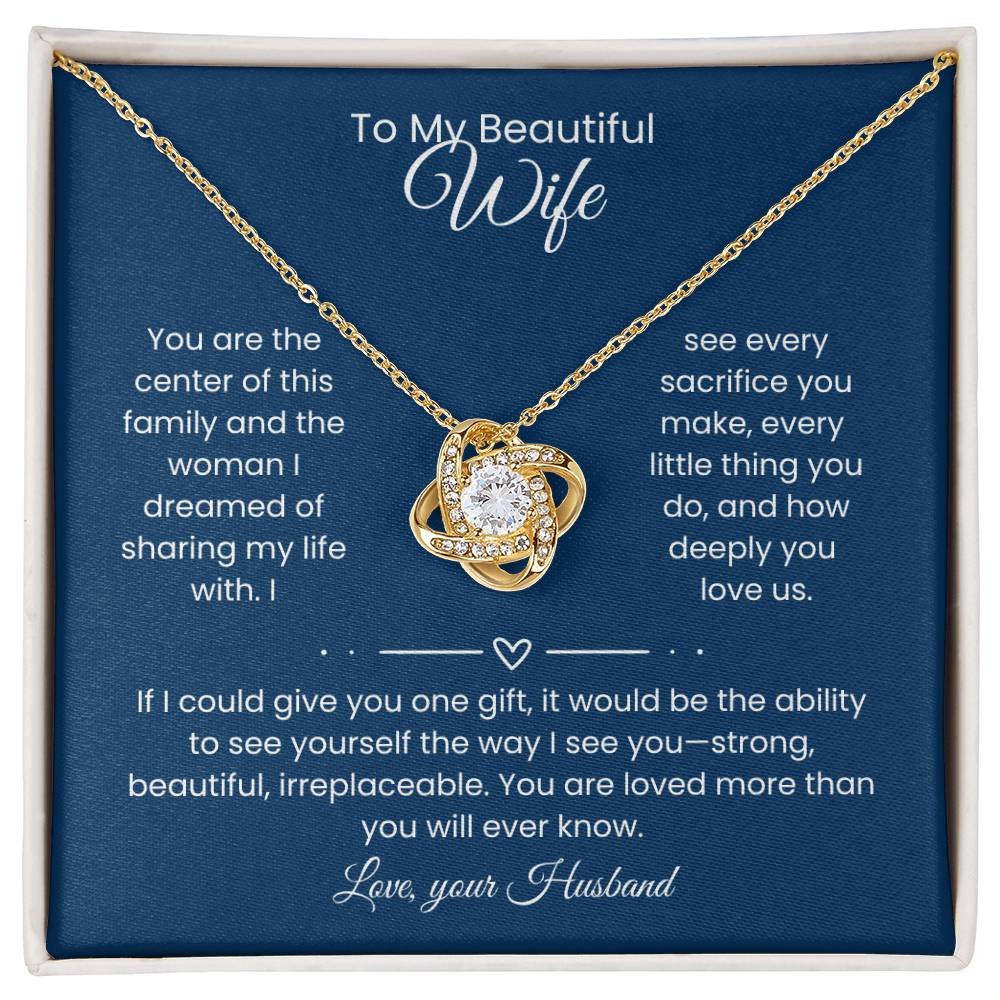 Wife- Love Knot Necklace – She Means Everything (184)