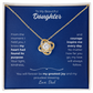 Daughter-Love Knot Necklace-Personalized From Sender (106)