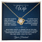 Wife- Love Knot Necklace – Forever in My Heart (49F)