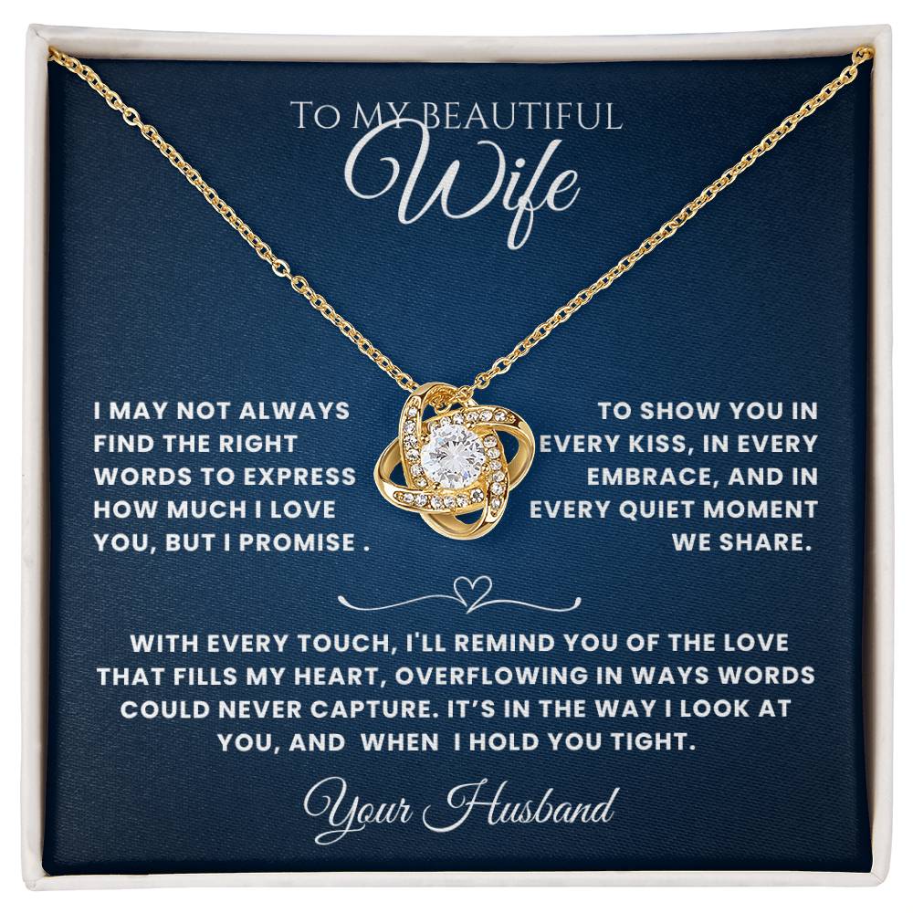 Wife- Love Knot Necklace – Forever in My Heart (49F)