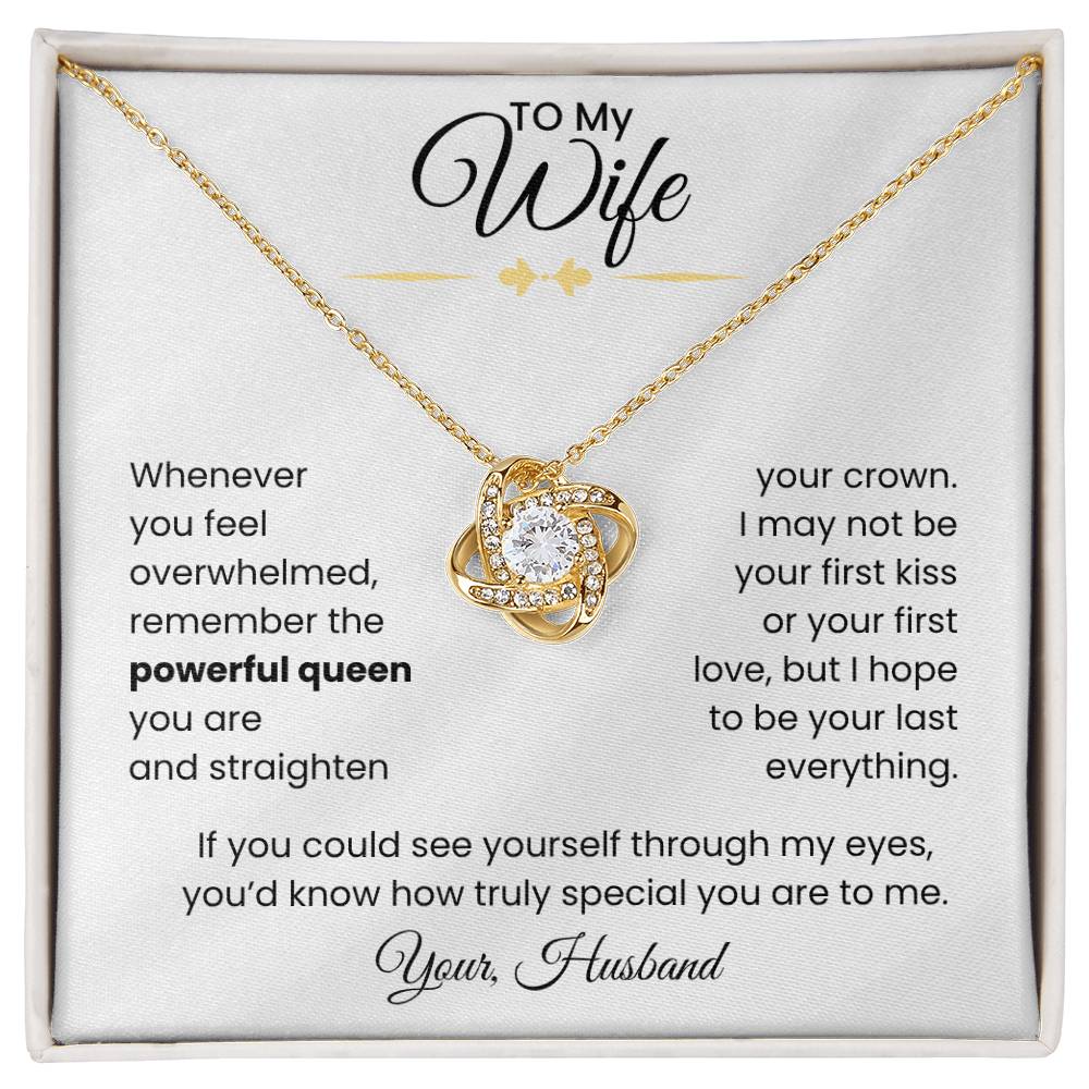 Wife- Love Knot Necklace – She Means Everything (138B)