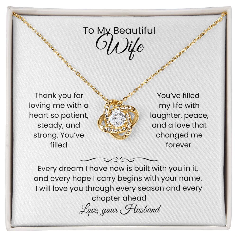 Wife- Love Knot Necklace – She Means Everything (185)