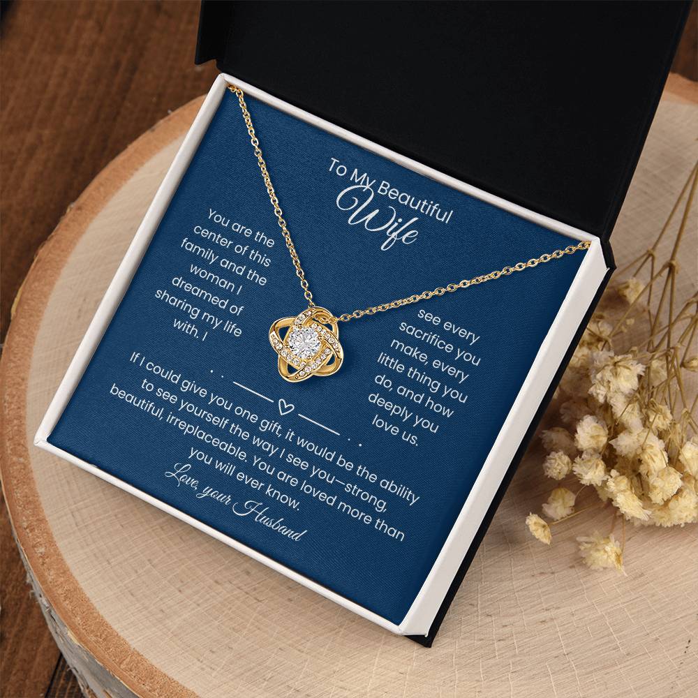 Wife- Love Knot Necklace – She Means Everything (184)