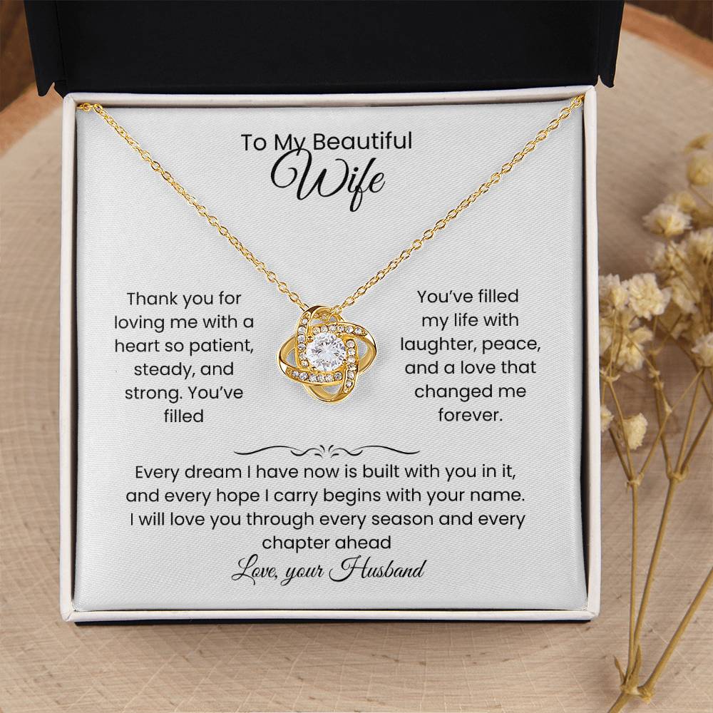 Wife- Love Knot Necklace – She Means Everything (185)