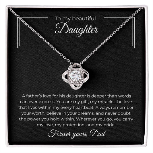 To My Daughter- Forever Love Necklace – Forever in My Heart (93)