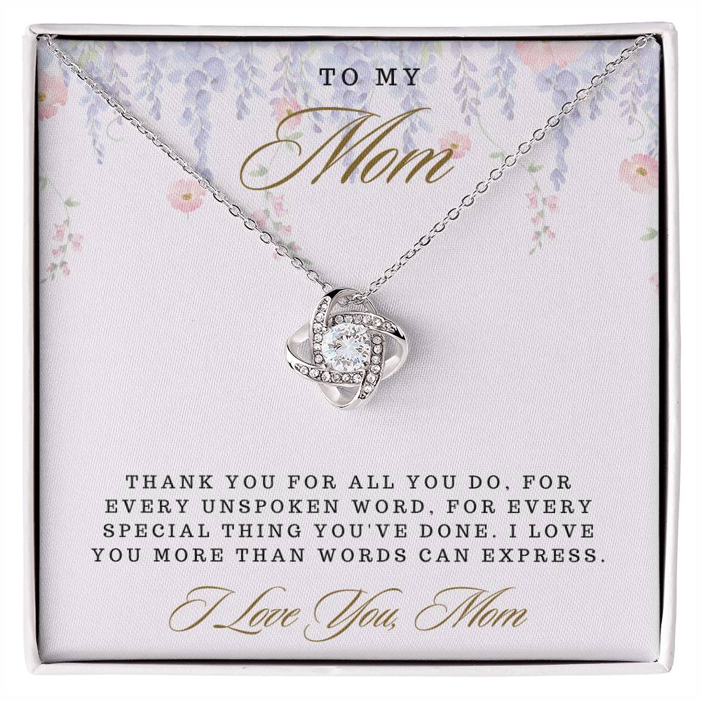 Mom- For all you do -Love Knot Necklace - Essential Home Zone Essential Home Zone Jewelry Mom- For all you do -Love Knot Necklace