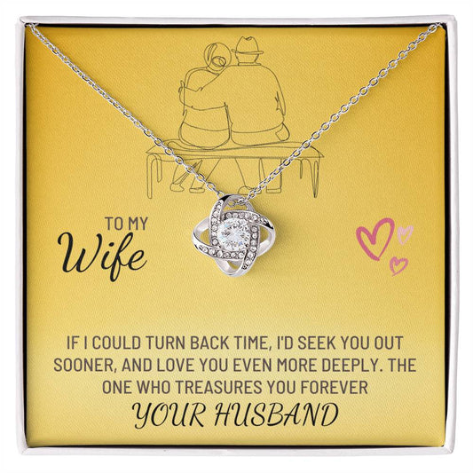 Wife-Turn Back Time -Love Knot Necklace - Essential Home Zone Essential Home Zone Jewelry Wife-Turn Back Time -Love Knot Necklace