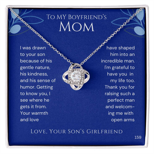 Boyfriend's Mom-Imagine her reaction receiving this beautiful Personalized Love Knot Necklace 159