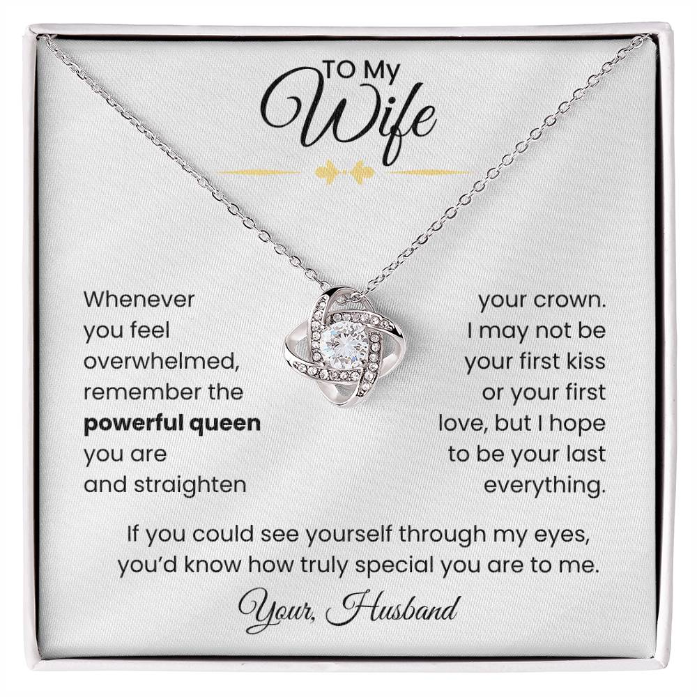 Wife- Love Knot Necklace – She Means Everything (138B)