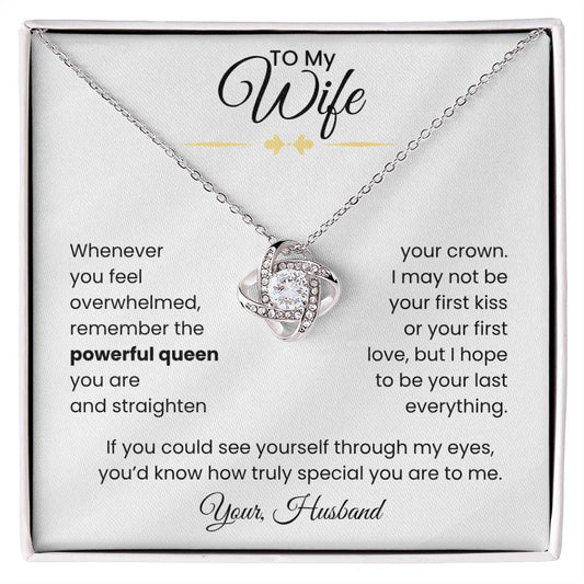 Wife- Love Knot Necklace – She Means Everything (138B)