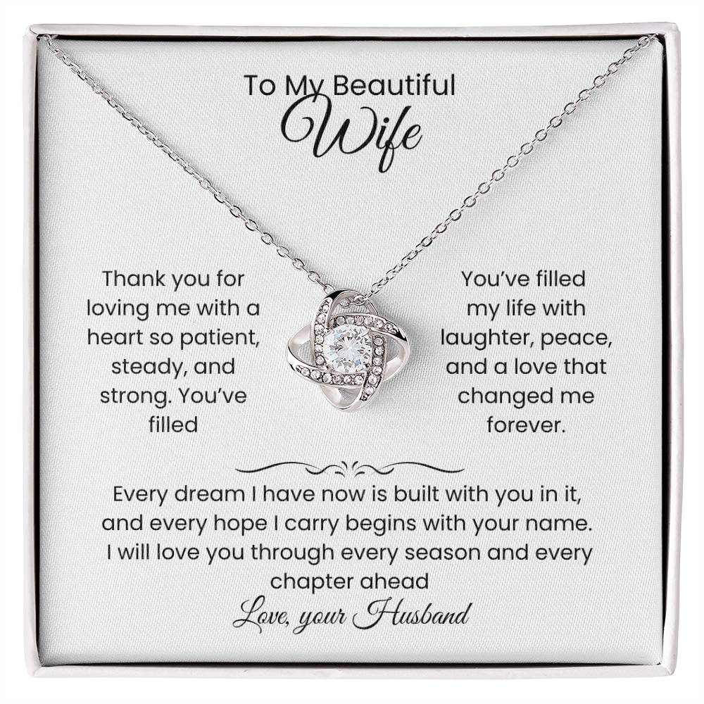 Wife- Love Knot Necklace – She Means Everything (185)