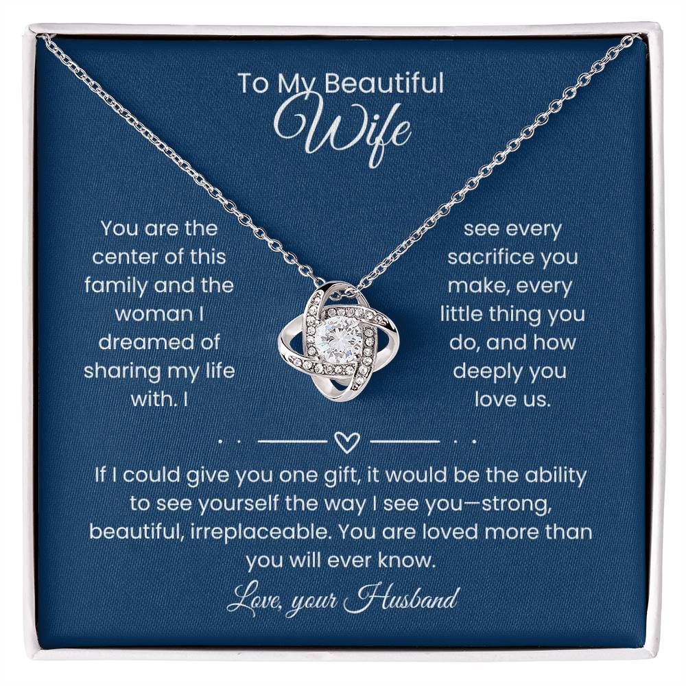 Wife- Love Knot Necklace – She Means Everything (184)