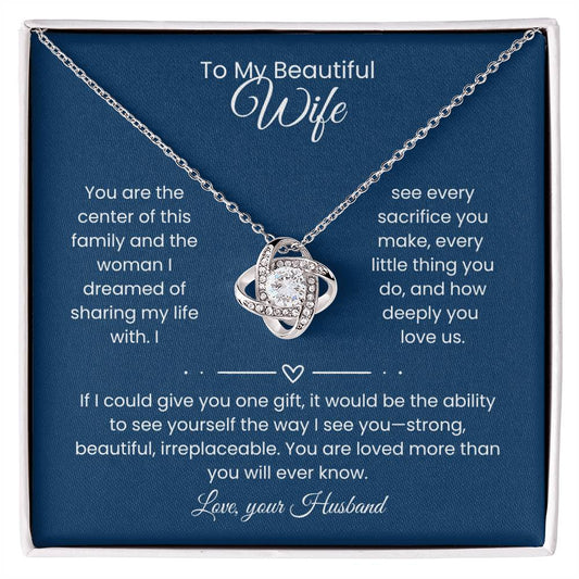 Wife- Love Knot Necklace – She Means Everything (184)