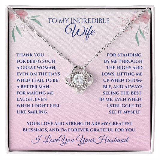 Wife - Imagine her reaction when she receives this beautiful, personalized Love Knot Necklace, symbolizing the unbreakable bond between two souls. 32